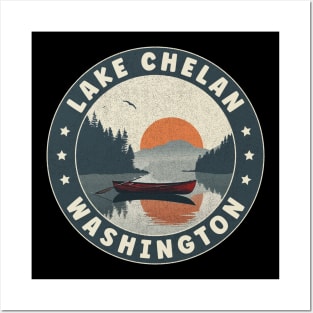 Lake Chelan Washington Sunset Posters and Art